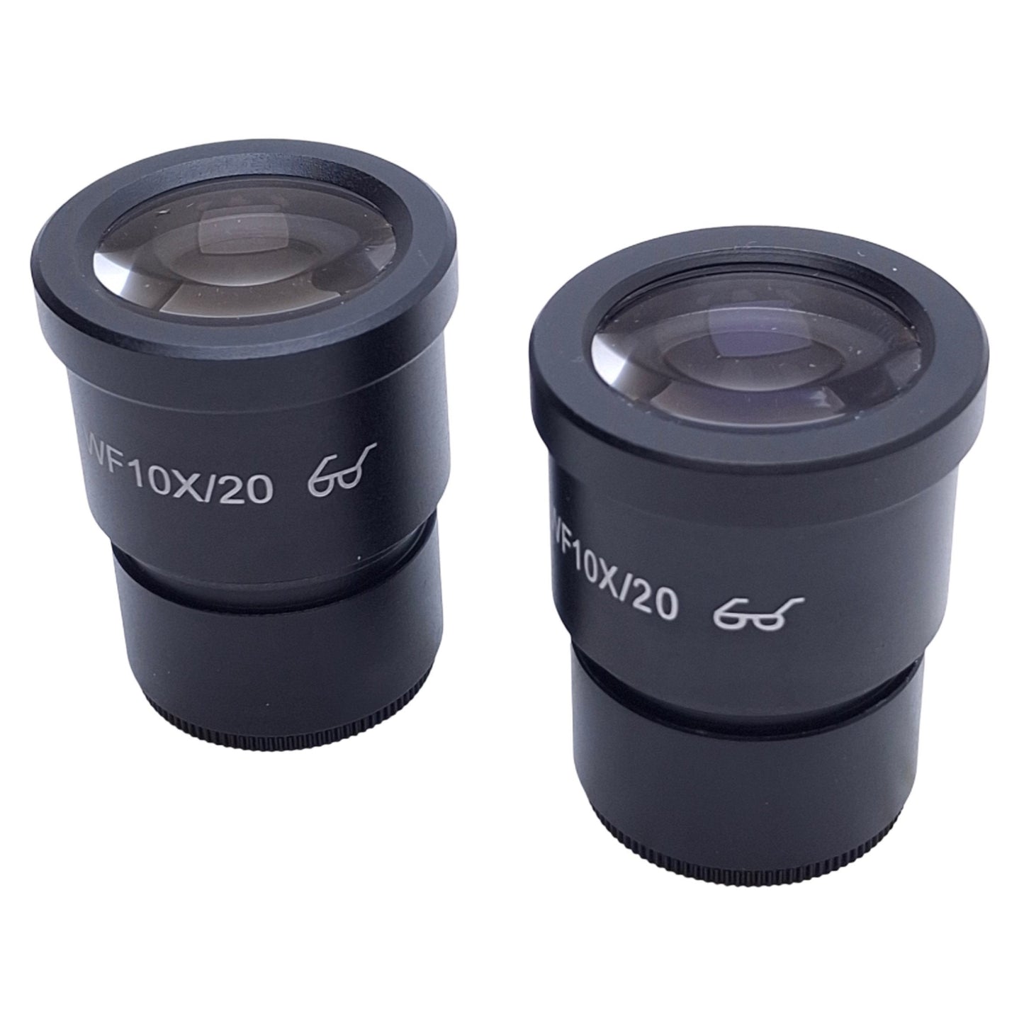 Used Lot of 2 AmScope WF10X/20 Microscope Eyepiece ø30mm Size, 10x Magnification