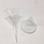 Used Lot of 2 Kimble 28950-100 KIMAX 58° Glass Funnels ⌀100mm ID Top, ⌀9 x 97mm Stem