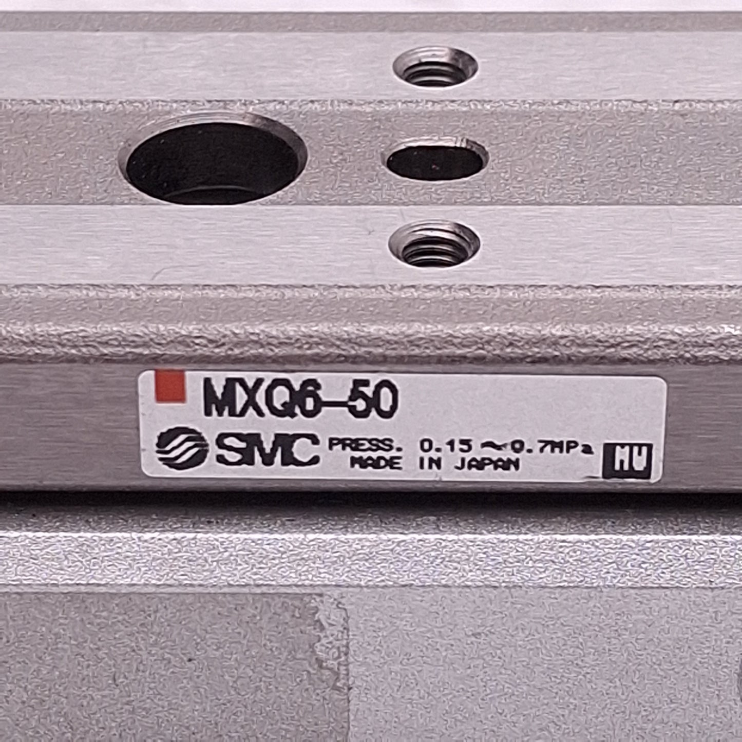 Used SMC MXQ6-50 Guided Cylinder Slide Table, ø6mm Bore, 50mm Stroke, 0.15-0.7MPa, M5