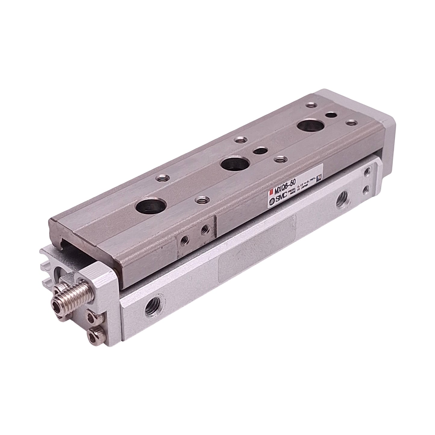 Used SMC MXQ6-50 Guided Cylinder Slide Table, ø6mm Bore, 50mm Stroke, 0.15-0.7MPa, M5