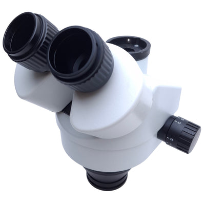 Used AmScope SM745TP Simul-Focal Trinocular Zoom Stereo Microscope Head 7x-45x Zoom