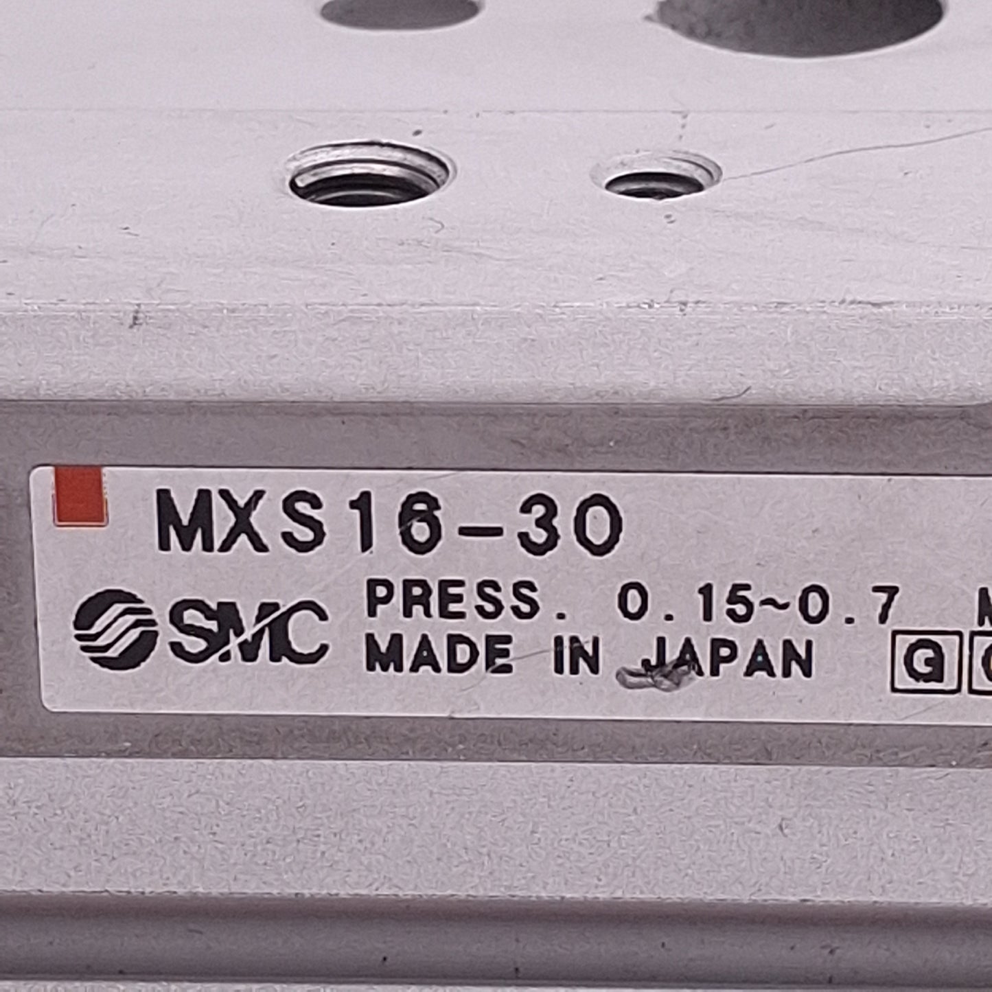 Used SMC MXS16-30 Guided Cylinder Slide Table, ø16mm Bore, 30mm Stroke, M5, 0.7MPa