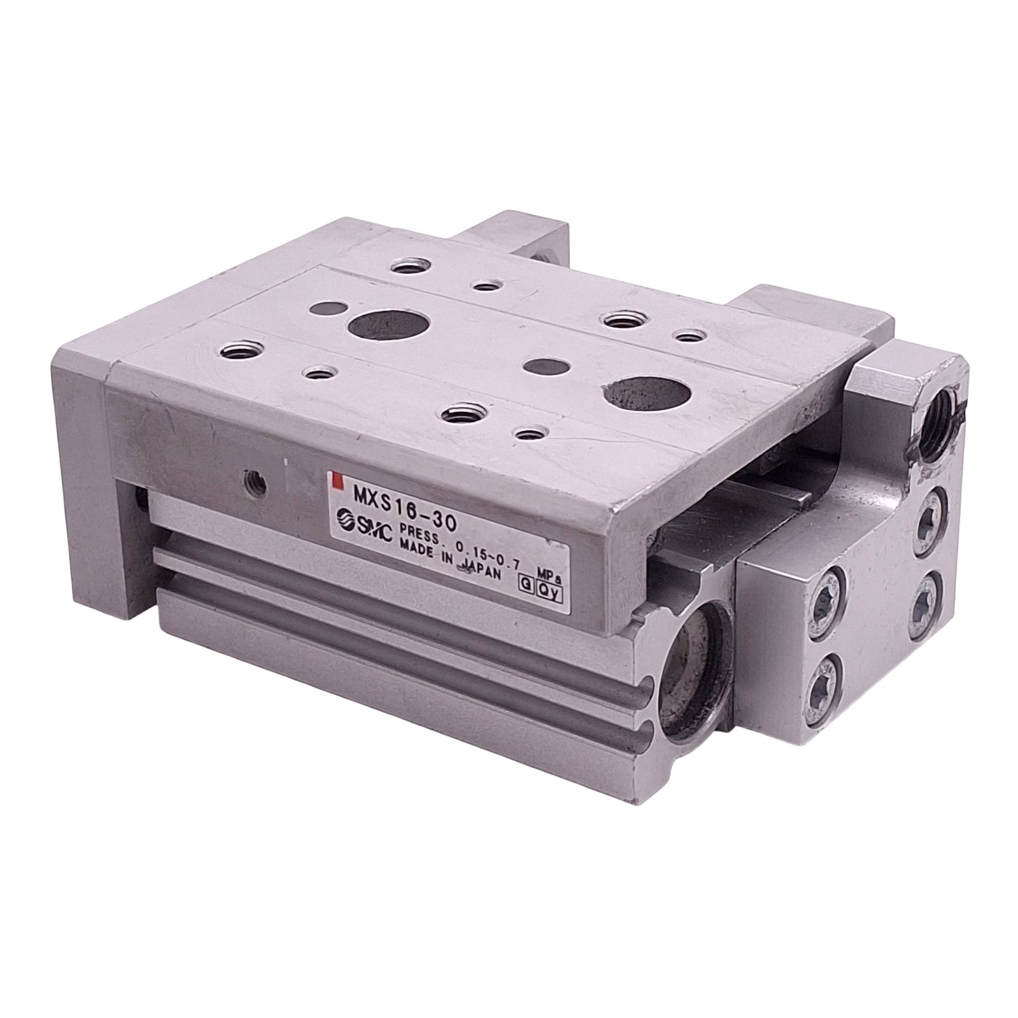 Used SMC MXS16-30 Guided Cylinder Slide Table, ø16mm Bore, 30mm Stroke, M5, 0.7MPa