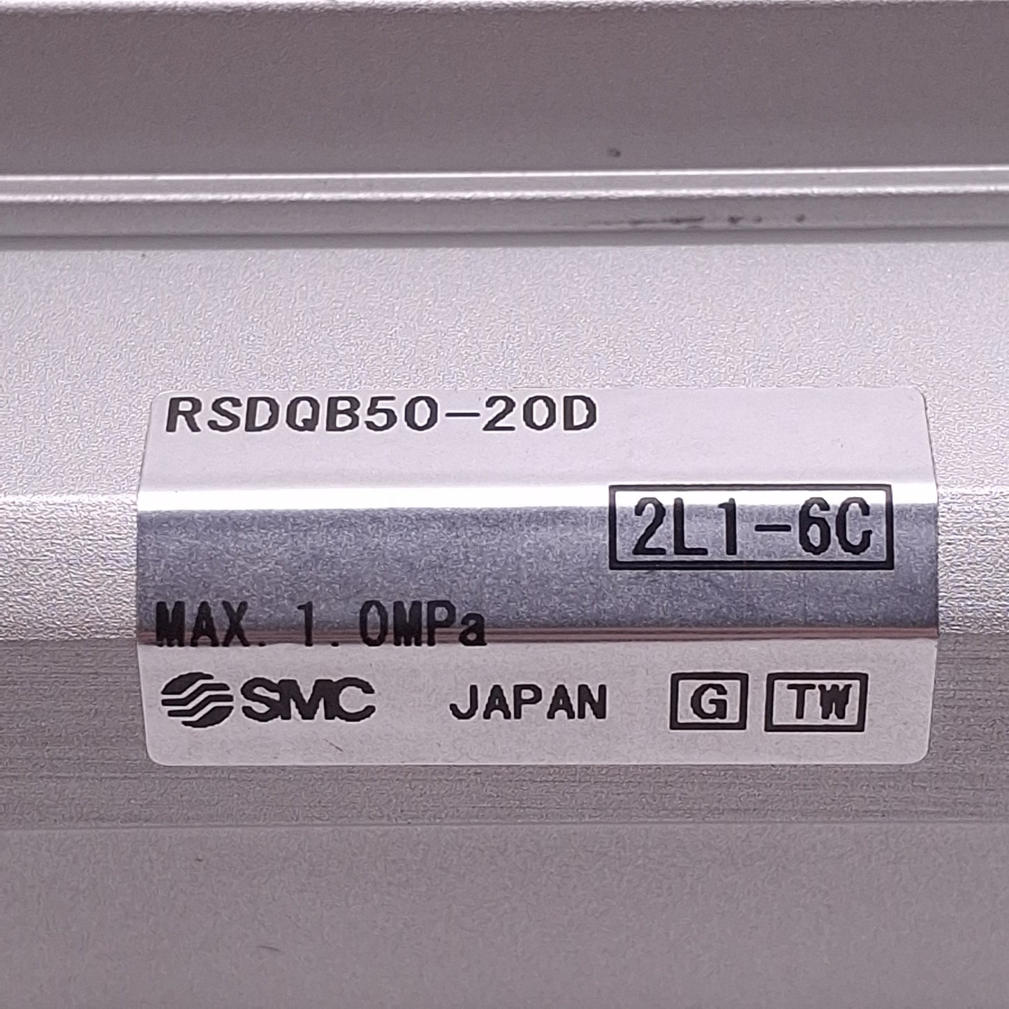 Used SMC RSDQB50-20D Pneumatic Stopper Cylinder ø50mm Bore, 20mm Stroke, Rc1/8, 1MPa