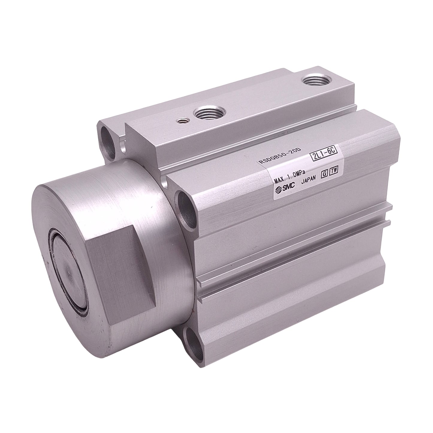 Used SMC RSDQB50-20D Pneumatic Stopper Cylinder ø50mm Bore, 20mm Stroke, Rc1/8, 1MPa