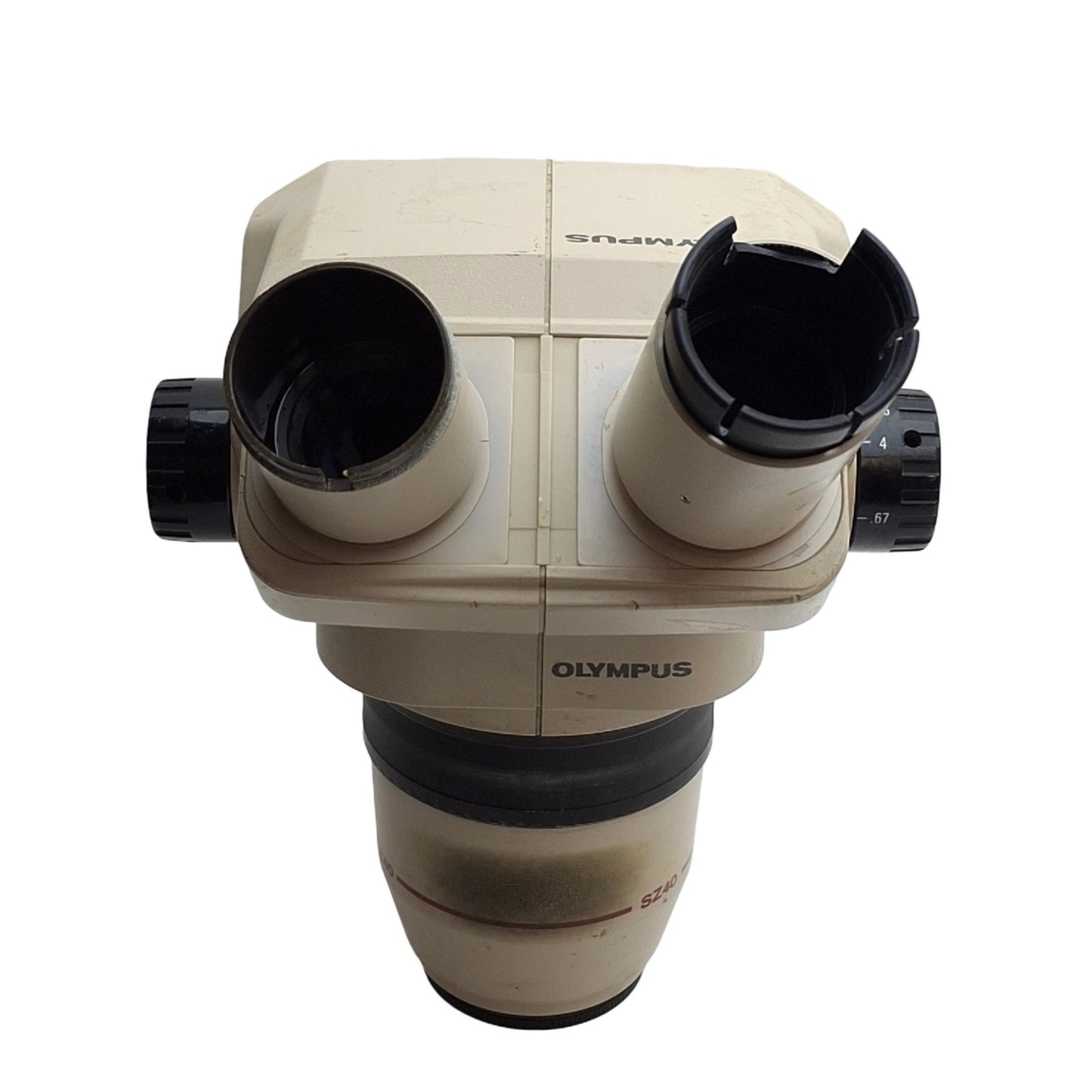 For parts or not working Olympus SZ4045 Binocular Stereo Microscope Head, 0.67-4X Zoom *For Parts*