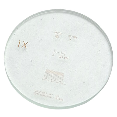 Used 90221661 Microscope Eyepiece Graticule For 1X Magnification, ø30mm Size