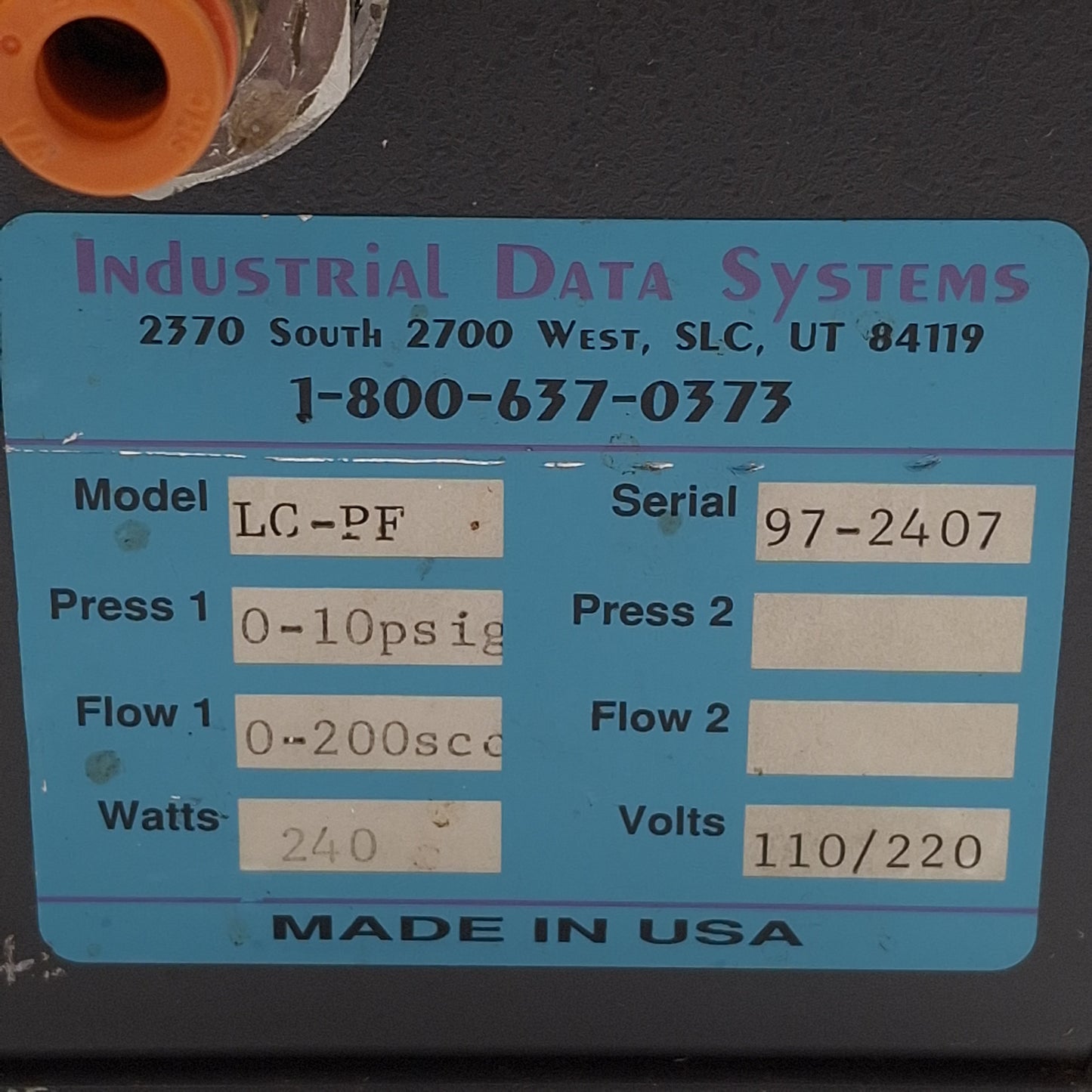 Used Uson LC-PF Sprint LC Multi-Air Pressure Decay Tester 0-10psig, RS232, 110/220VAC