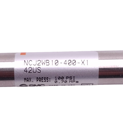 New – Open box SMC NCJ2WB10-400-X142US Pneumatic Cylinder ø3/8" Bore, 4" Stroke, #10-32, 100psi