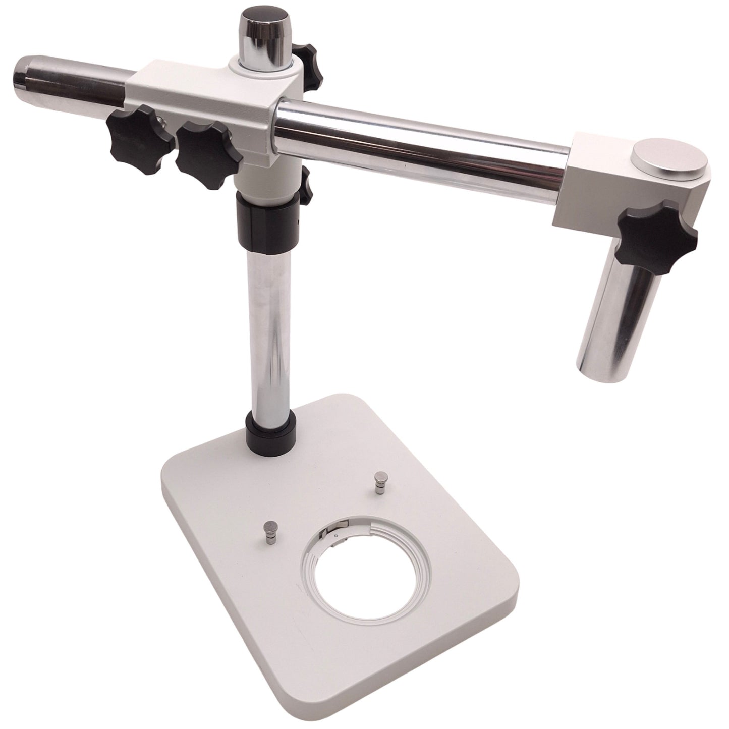 Used Mircoscope Boom Arm Stand 7-7/8in x 10in Base, 16-1/8in Arm Length, ø32mm Post
