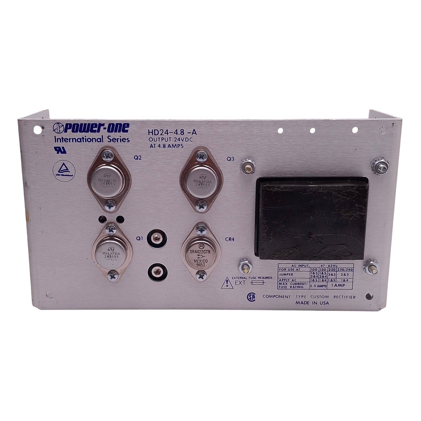 New Power-One HD24-4.8-A Switching Mode Power Supply, 100-240VAC In, 4.8A 24VDC Out