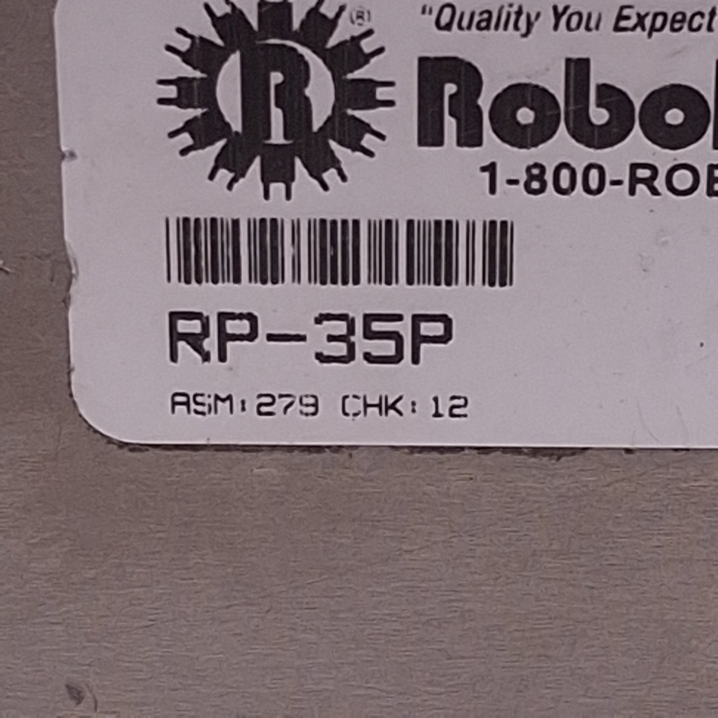 Used Robohand RP-35P Precision Parallel Gripper, ø1.62in Bore, 1in Stroke, 5-100psi
