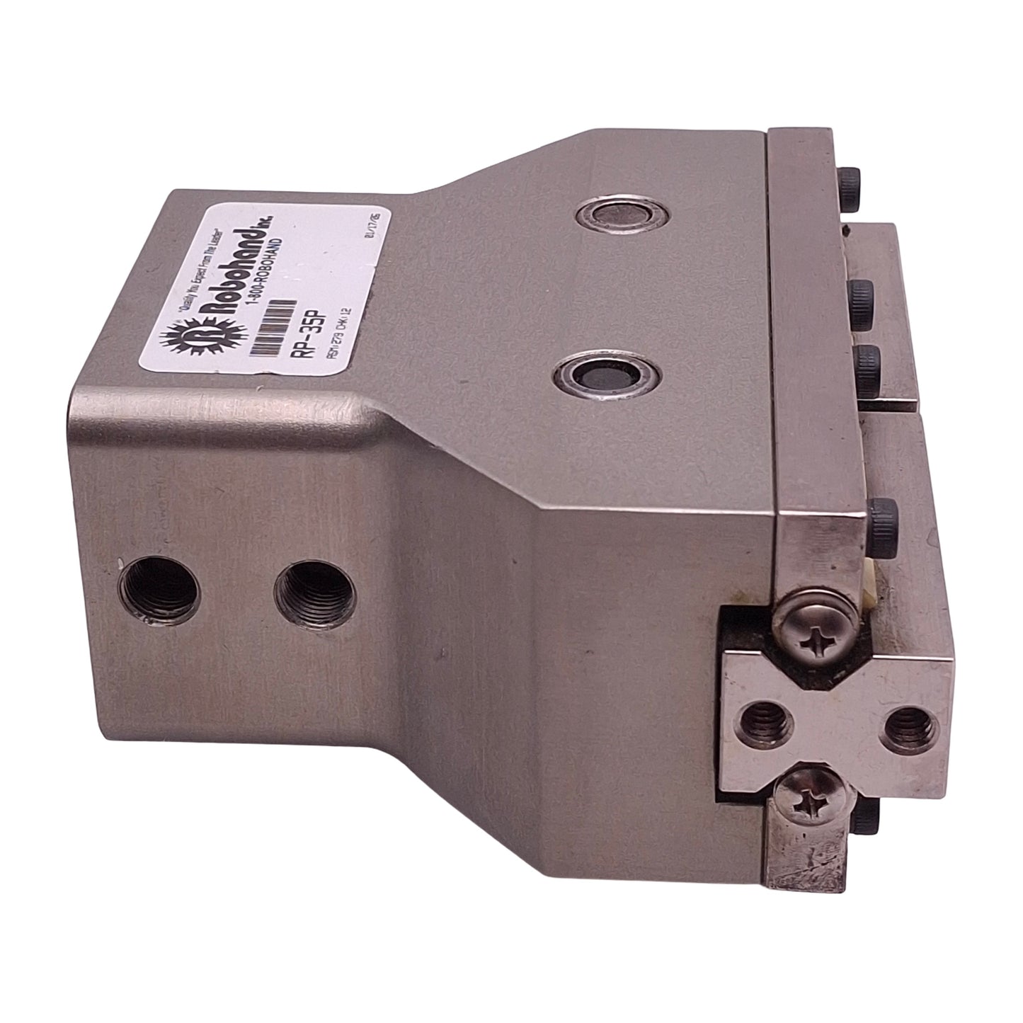 Used Robohand RP-35P Precision Parallel Gripper, ø1.62in Bore, 1in Stroke, 5-100psi
