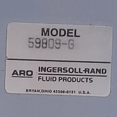 Used ARO 59809-G Manual Air Control Valve 4-Way NC, 2-Position, 50-125PSI, 5/32in NPT