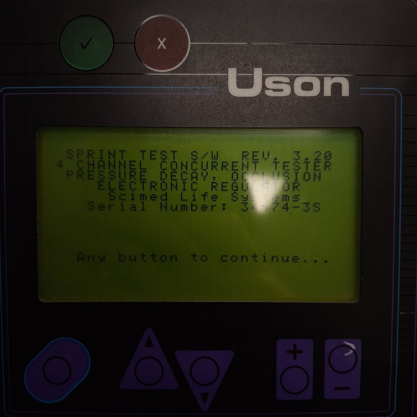Used Uson LC-A4POC Sprint Multi-Air Pressure Decay Tester, 4Ch, 0-400psig, 120/240VAC