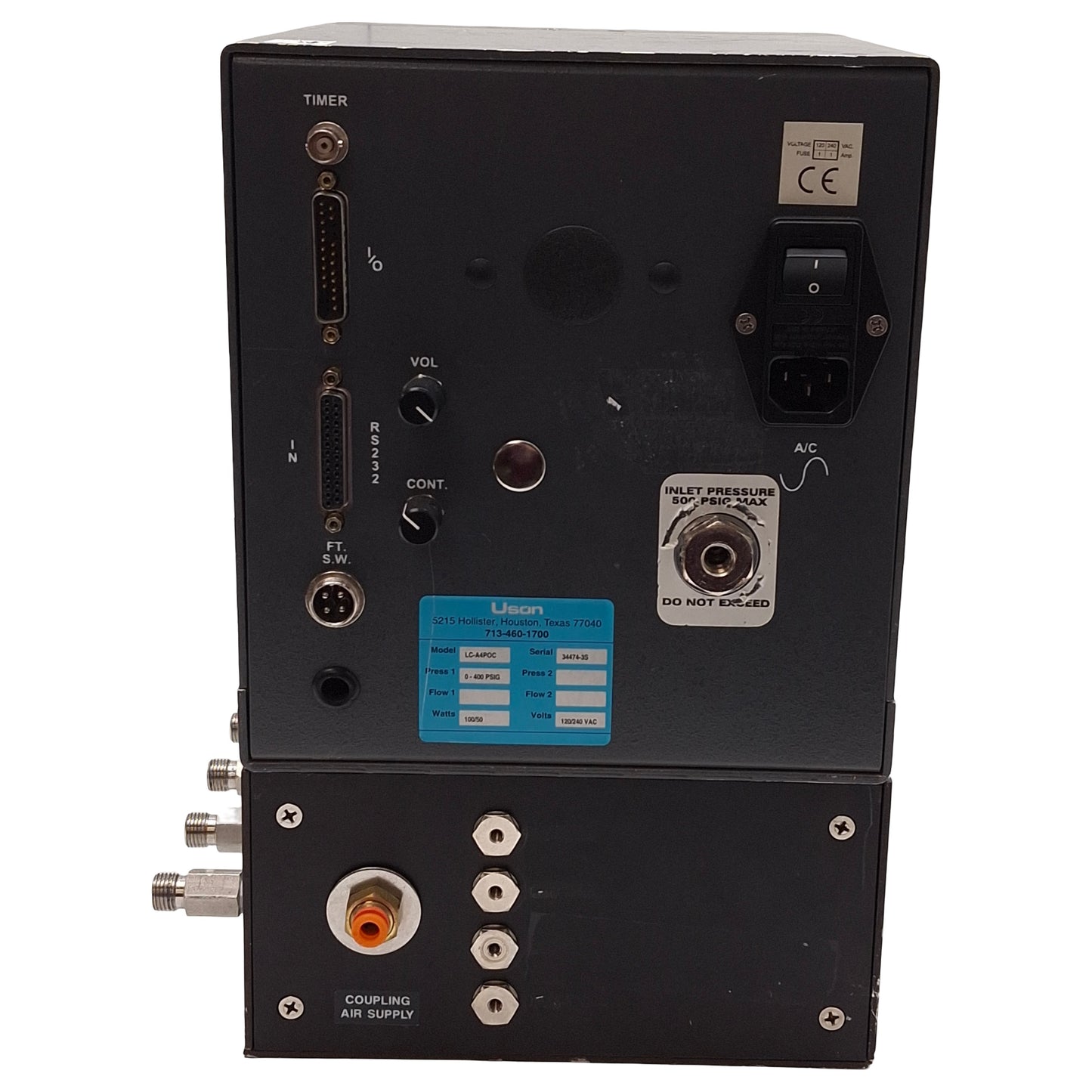Used Uson LC-A4POC Sprint Multi-Air Pressure Decay Tester, 4Ch, 0-400psig, 120/240VAC
