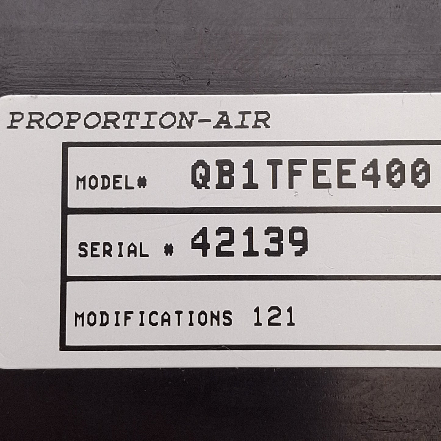 Used Proportion Air QB1TFEE400 Electronic Pressure Regulator For Uson Sprint LC-A4POC