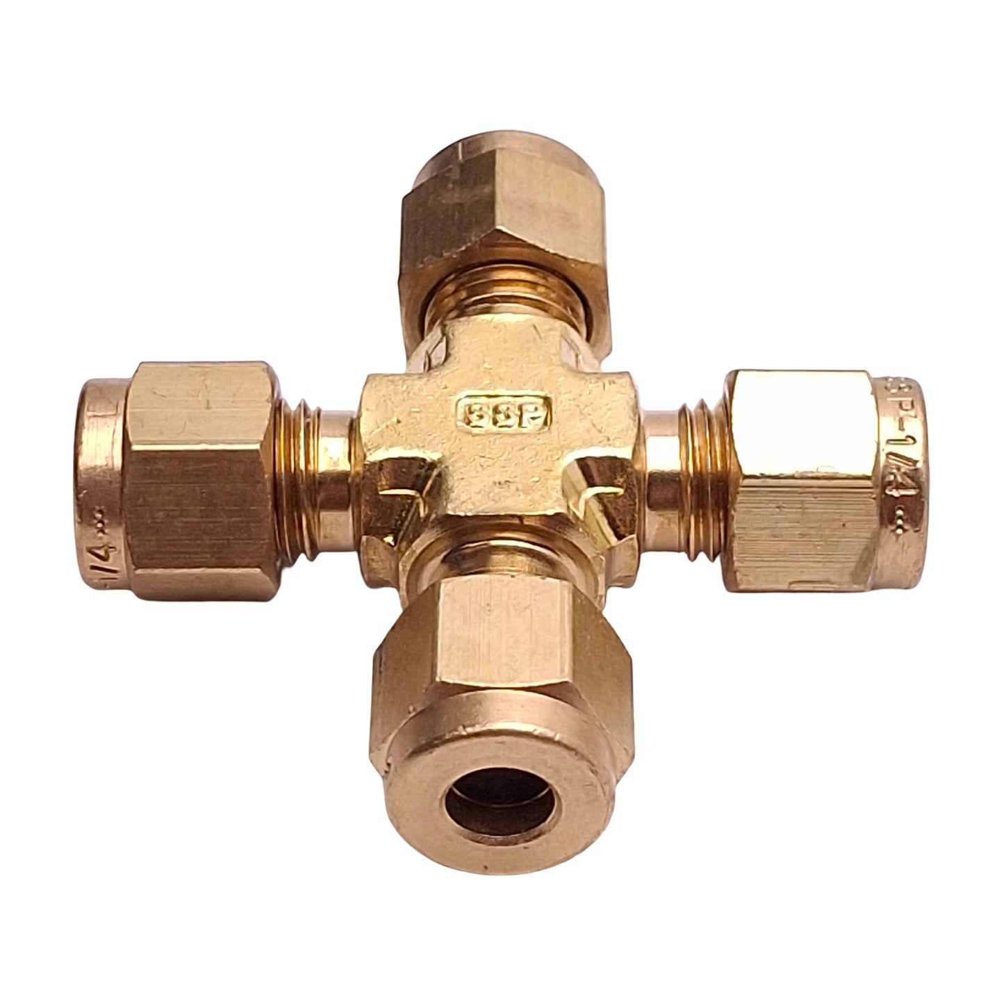 New – Open box Lot of 10 SSP IBD4UCS Brass Duolok Union Cross Fitting, ø1/4in Tube