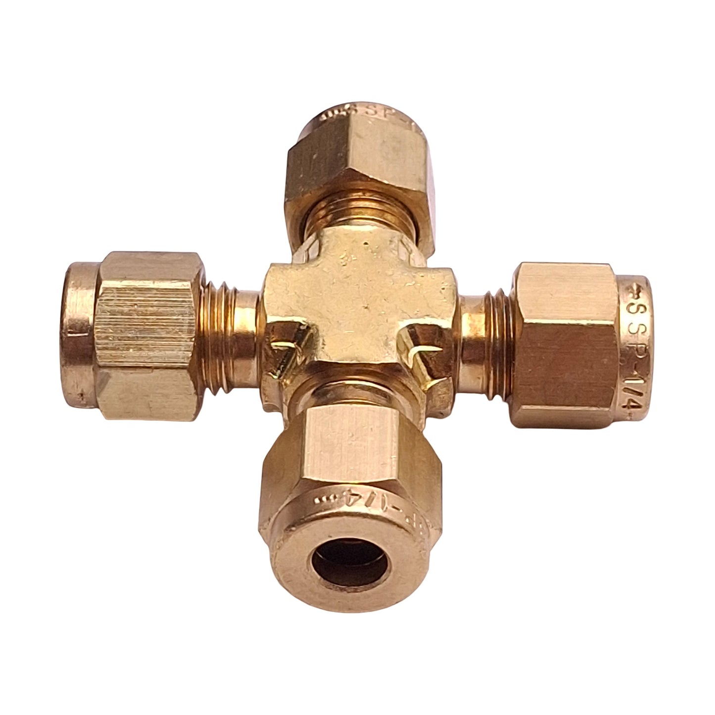 New – Open box Lot of 10 SSP IBD4UCS Brass Duolok Union Cross Fitting, ø1/4in Tube