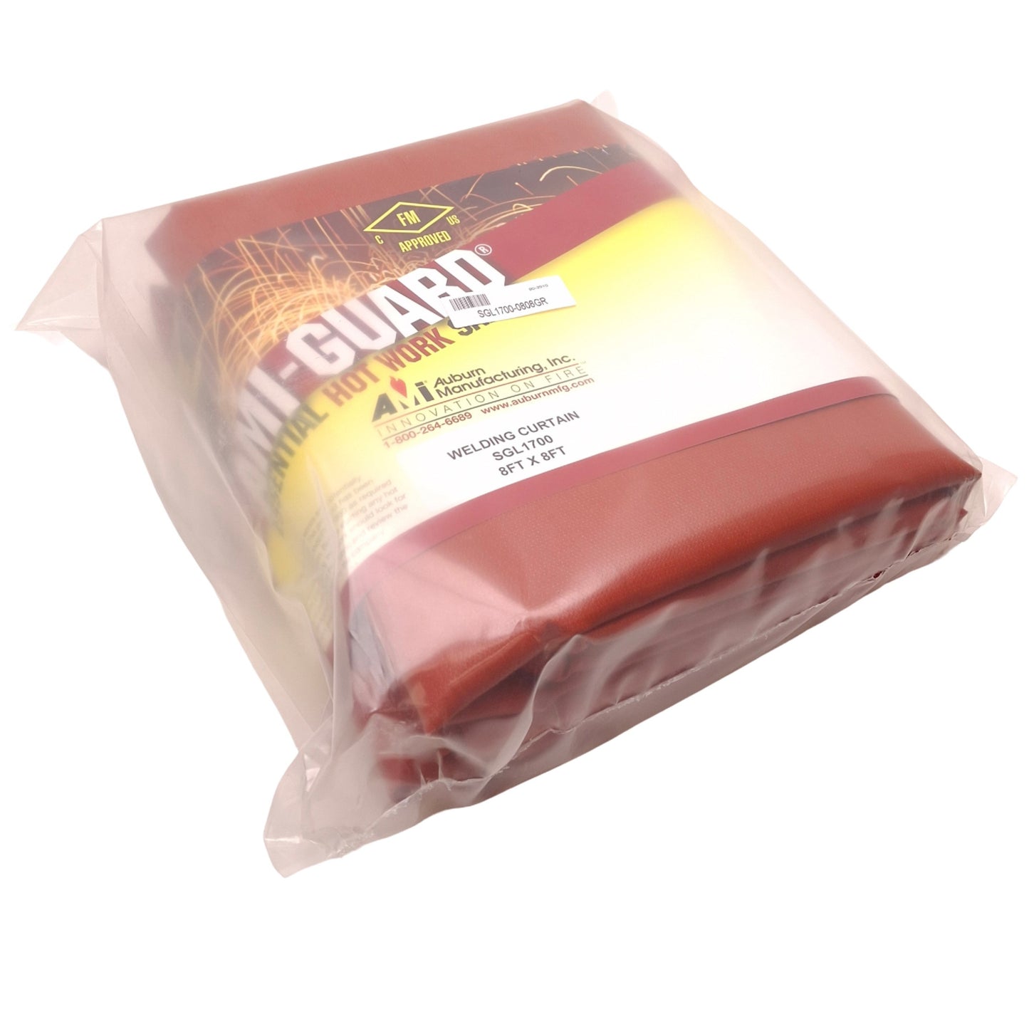 New Auburn Manufacturing SGL1700 AMI-Guard Welding Curtain, 8Ft x 8Ft, ANSI-FM 4950