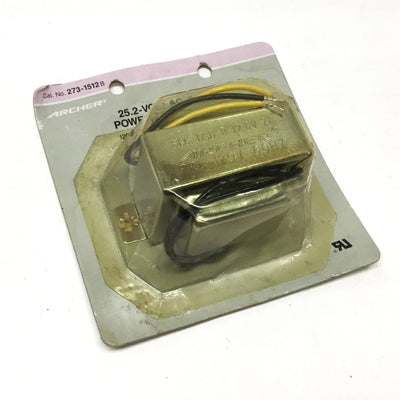 New Archer 273-1512B Power Transformer 120VAC 60Hz Pri, 25.2V (12.6-0-12.6V) Sec, 2A