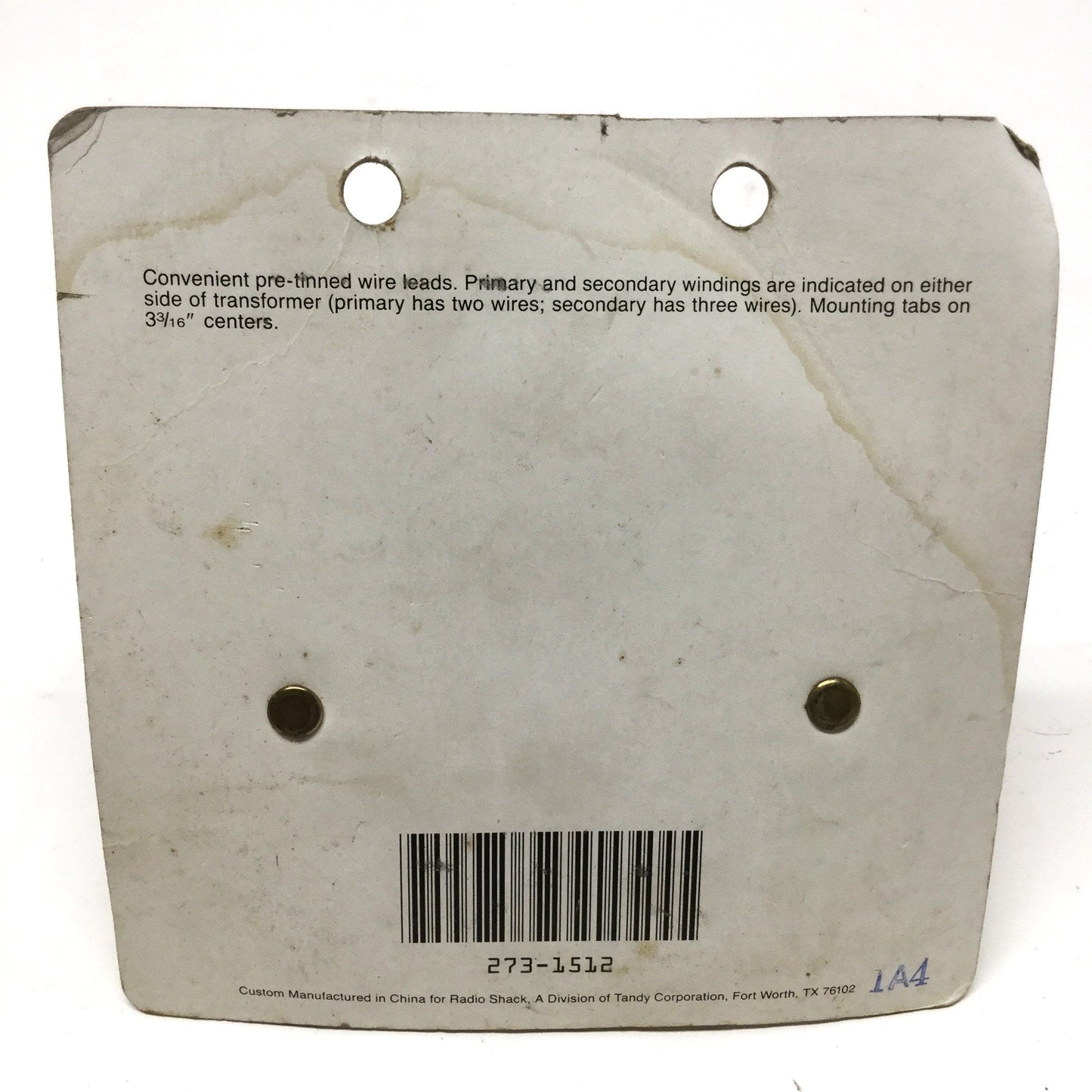 New Archer 273-1512B Power Transformer 120VAC 60Hz Pri, 25.2V (12.6-0-12.6V) Sec, 2A