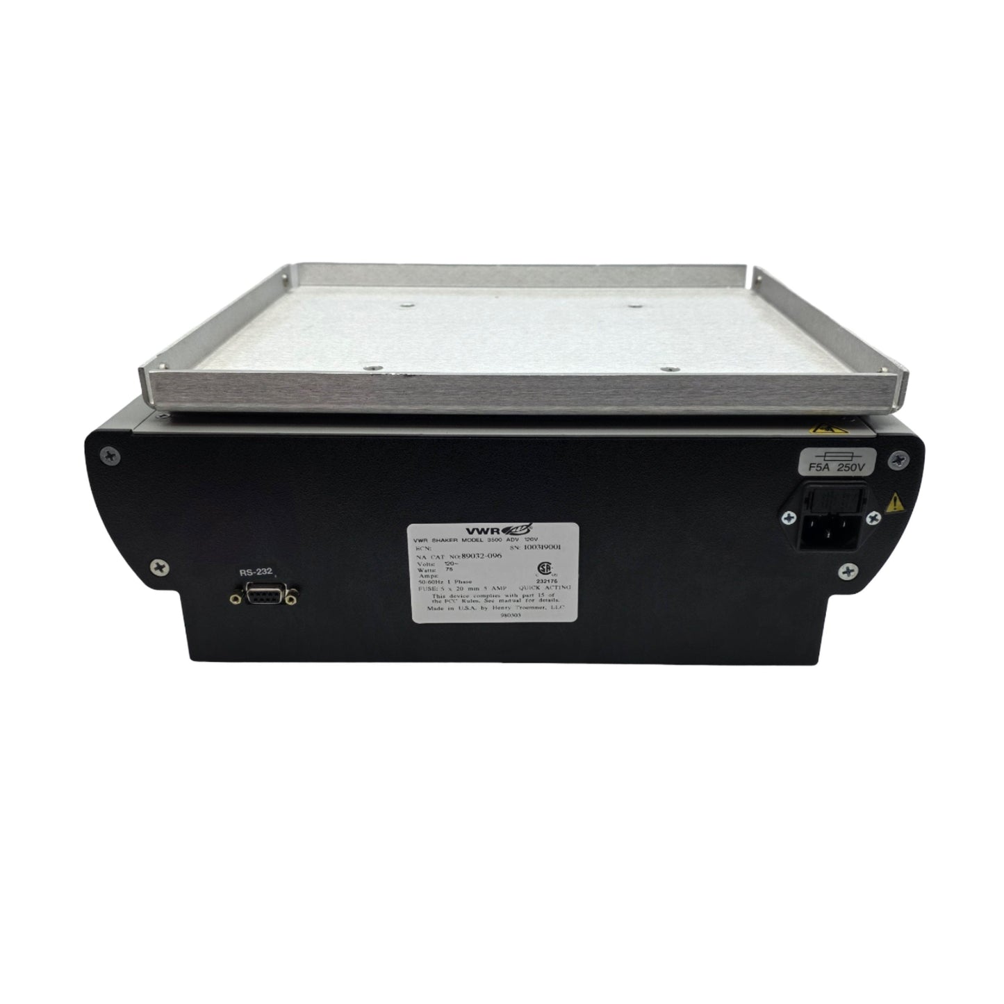 Used VWR 89032-096 Model 3500 Advanced Orbital Shaker 15-500RPM, 19mm Orbit, 120VAC