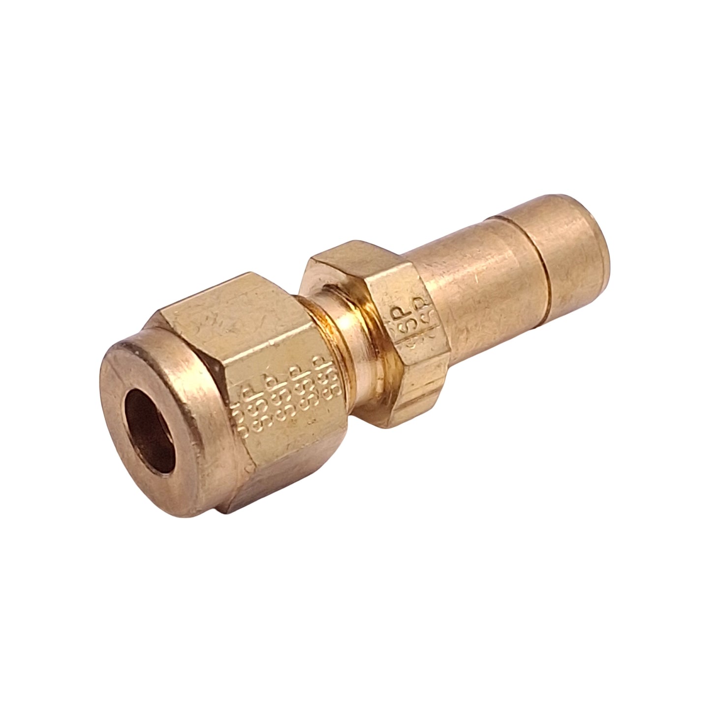 New – Open box Lot of 10 SSP IBD4R6 Brass Duolok Tube Stub Adapter, ø1/4" Tube x 3/8" Tube Stub