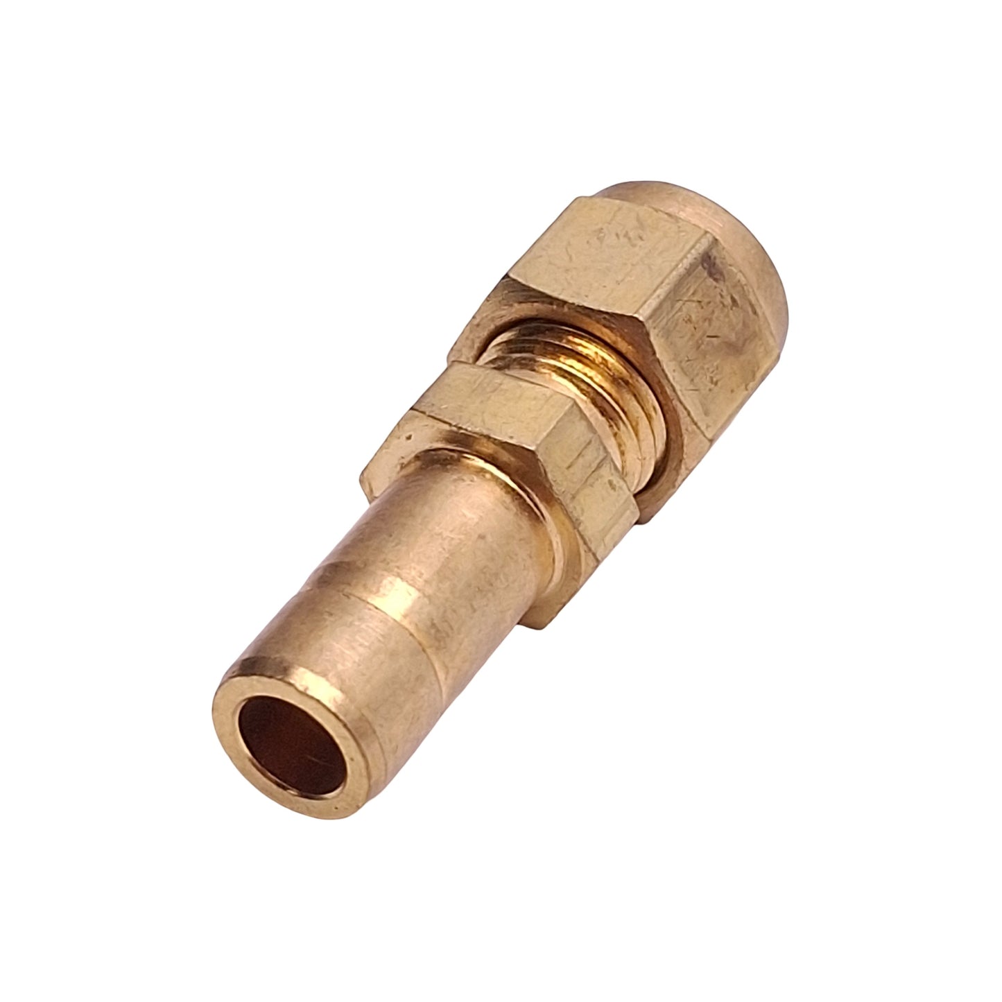 New – Open box Lot of 10 SSP IBD4R6 Brass Duolok Tube Stub Adapter, ø1/4" Tube x 3/8" Tube Stub