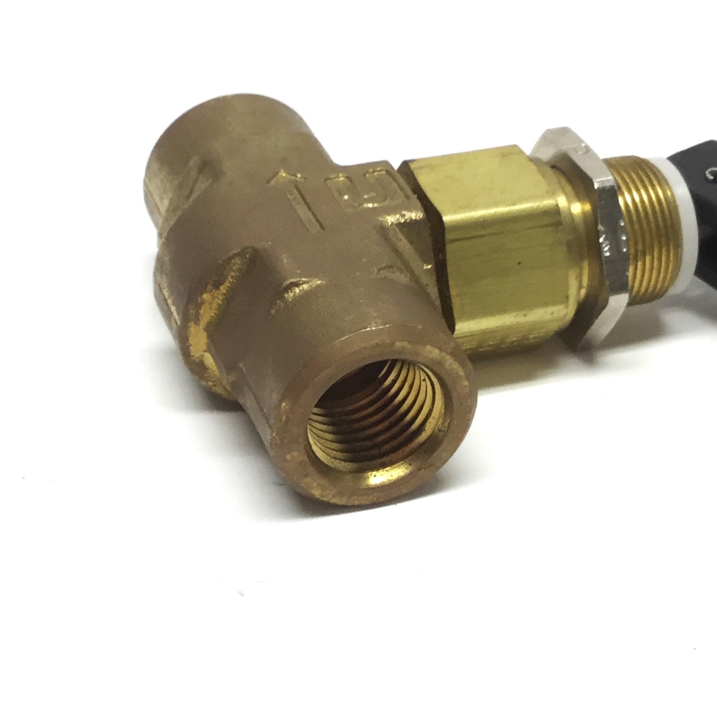New – Open box Parker 4F-V6LQ-BP Inline Needle Toggle Valve, Brass, 1/4" NPT, PTFE Stem, 300psi