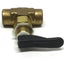 New – Open box Parker 4F-V6LQ-BP Inline Needle Toggle Valve, Brass, 1/4" NPT, PTFE Stem, 300psi