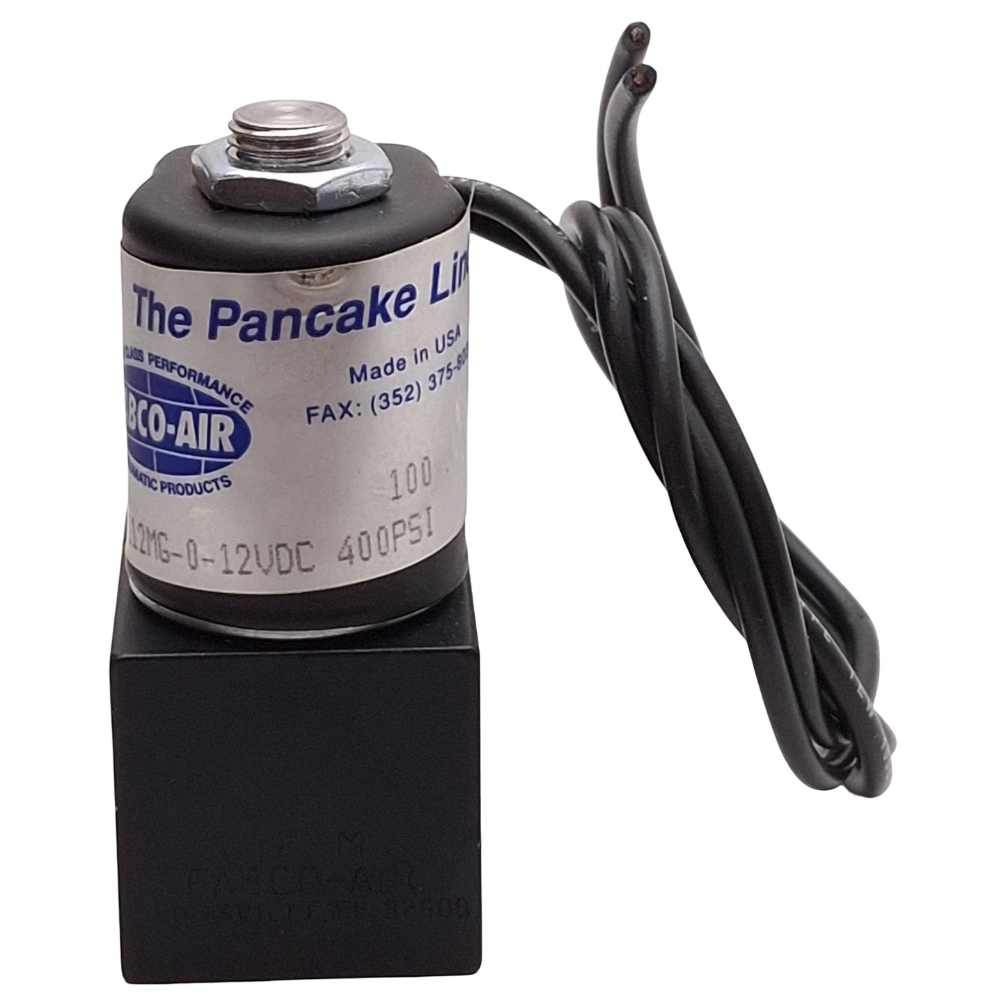 Used Fabco Air 112MG-0-12VDC Modular Solenoid Valve, 400psi, 1/8in NPT, 12VDC Coil