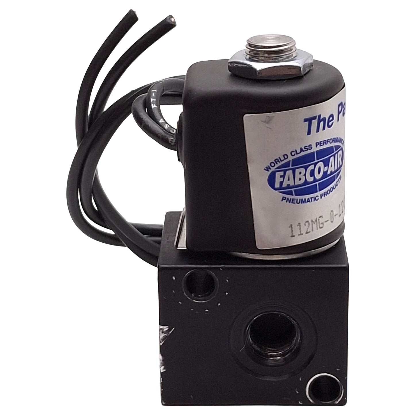 Used Fabco Air 112MG-0-12VDC Modular Solenoid Valve, 400psi, 1/8in NPT, 12VDC Coil