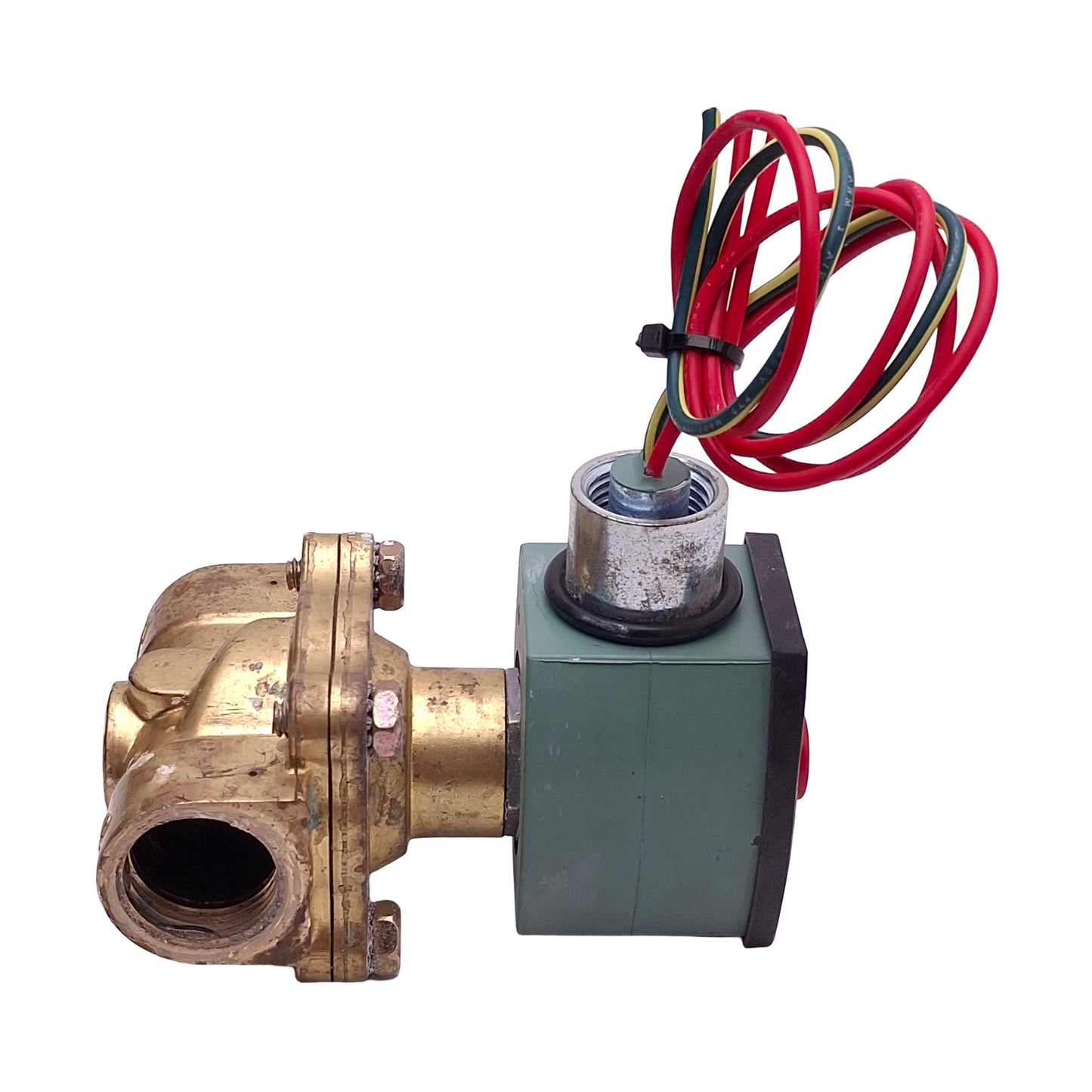 Used Asco 8210G35 Red-Hat Solenoid Valve, 3/4in NPT, 125/150psi Max, 110/120VAC Coil