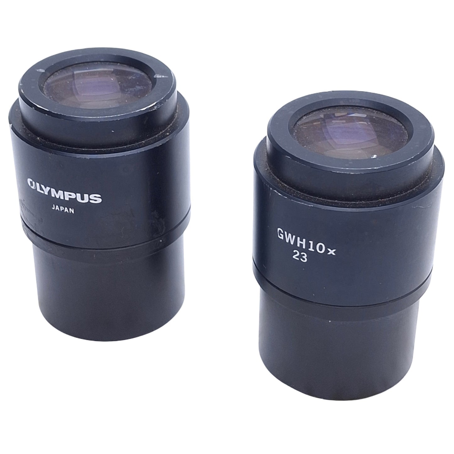 Used Lot of 2 Olympus GWH10x23 Microscope Eyepiece ø30mm Size, 10x Magnification