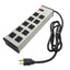 Used Legrand UL210BC Plug-In Outlet Center Unit, 120VAC 15A, 10 Socket, NEMA 5-15