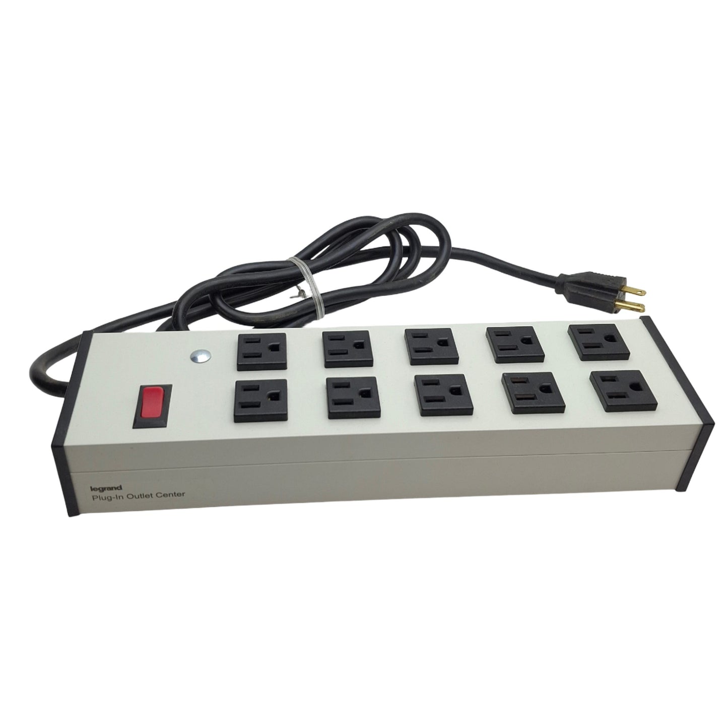 Used Legrand UL210BC Plug-In Outlet Center Unit, 120VAC 15A, 10 Socket, NEMA 5-15