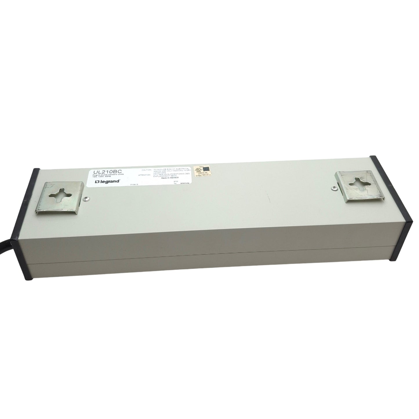 Used Legrand UL210BC Plug-In Outlet Center Unit, 120VAC 15A, 10 Socket, NEMA 5-15
