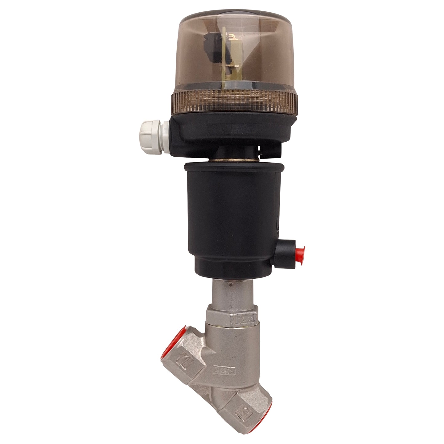 New ASCO 8290A394SM2VM Angle Body Piston Valve w/ Signaling Box, NC, 150psi, 3/4NPT