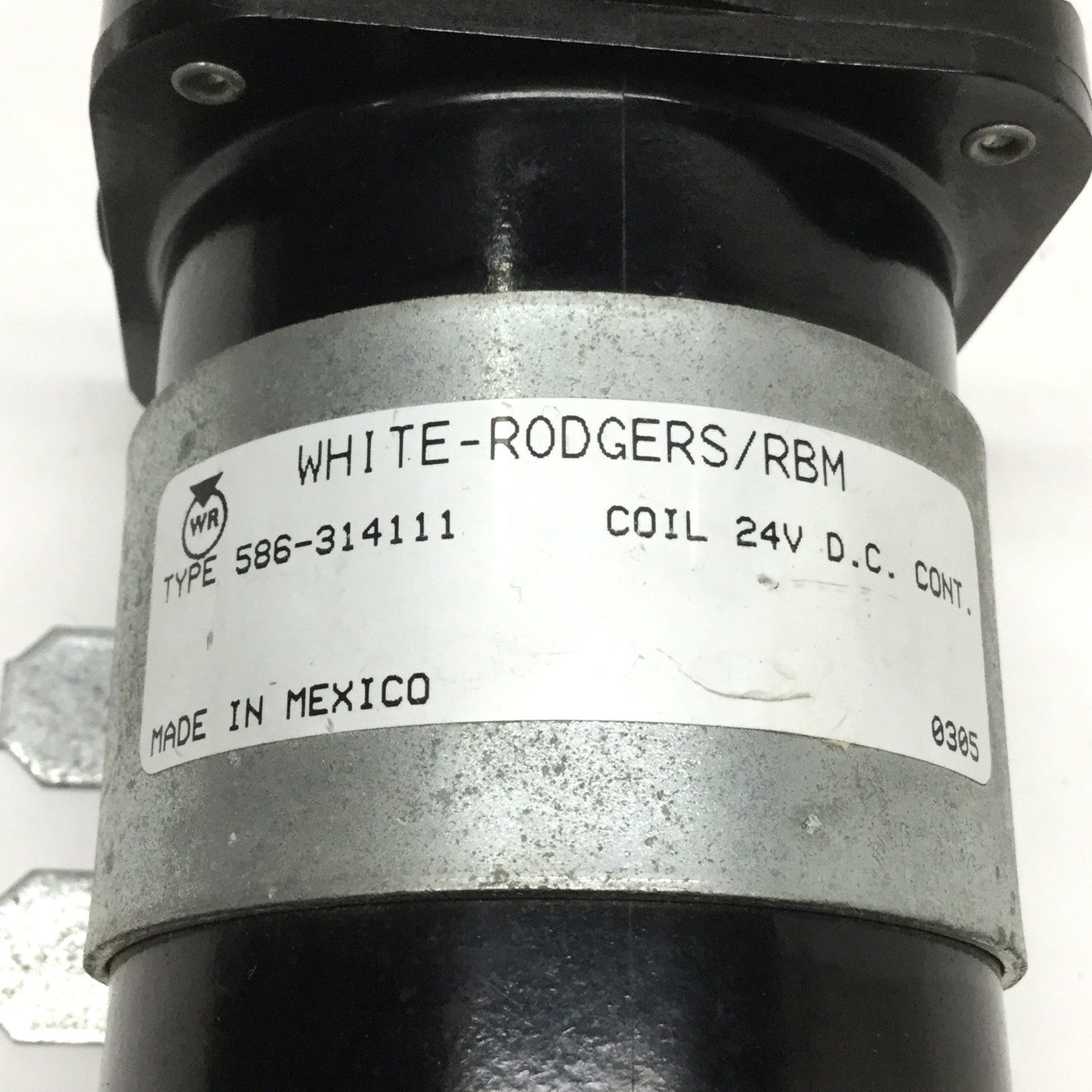 Used White Rodgers 586-314111 Power Contactor, 24VDC Solenoid Coil, SPDT, 24VDC 200A