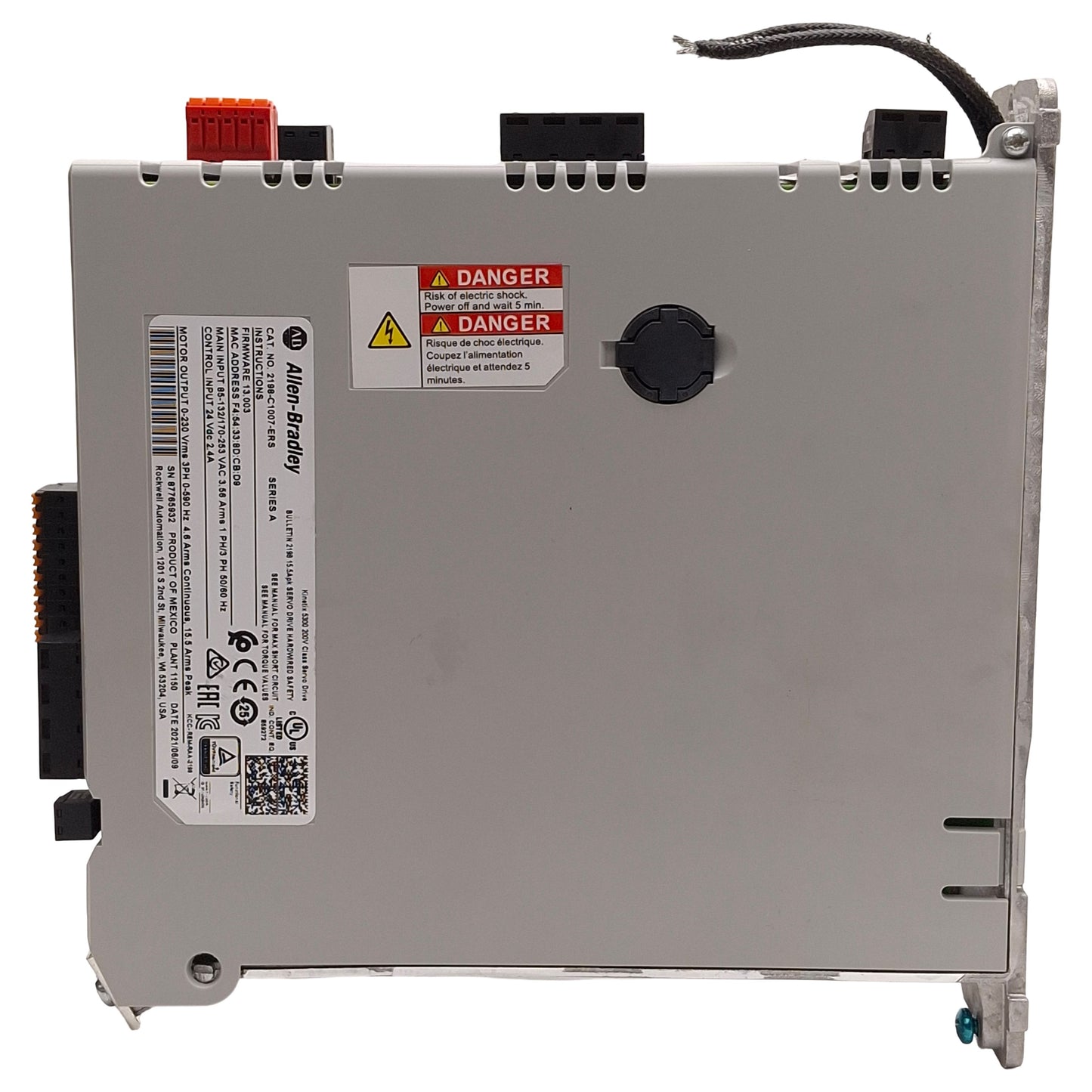 Used Allen Bradley 2198-C1007-ERS Kinetix 5300 Servo Drive 0.75kW 3Ø 0-230VAC 0-590Hz