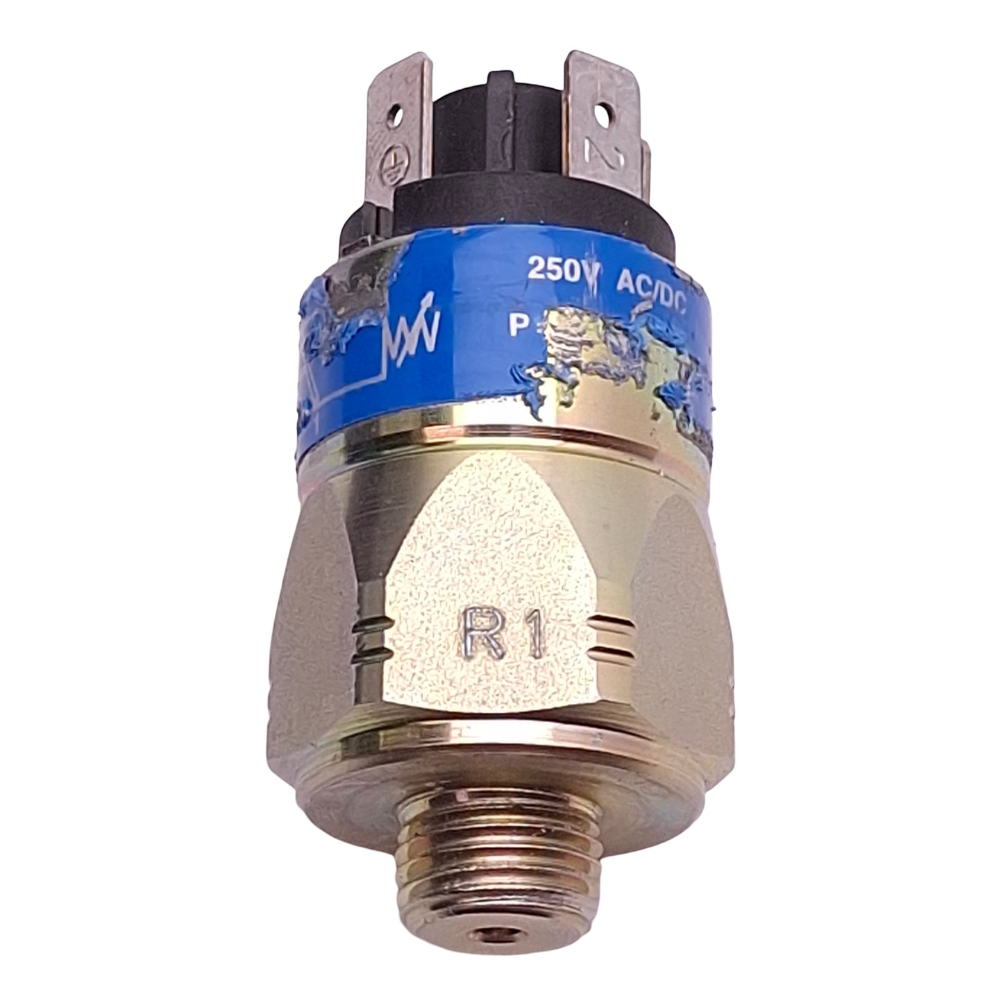 Used Festo PEV-1/4A-SW27 Pressure Switch, 1-10bar, 12-250VAC/DC, G1/4, 4-Pin Plug-In