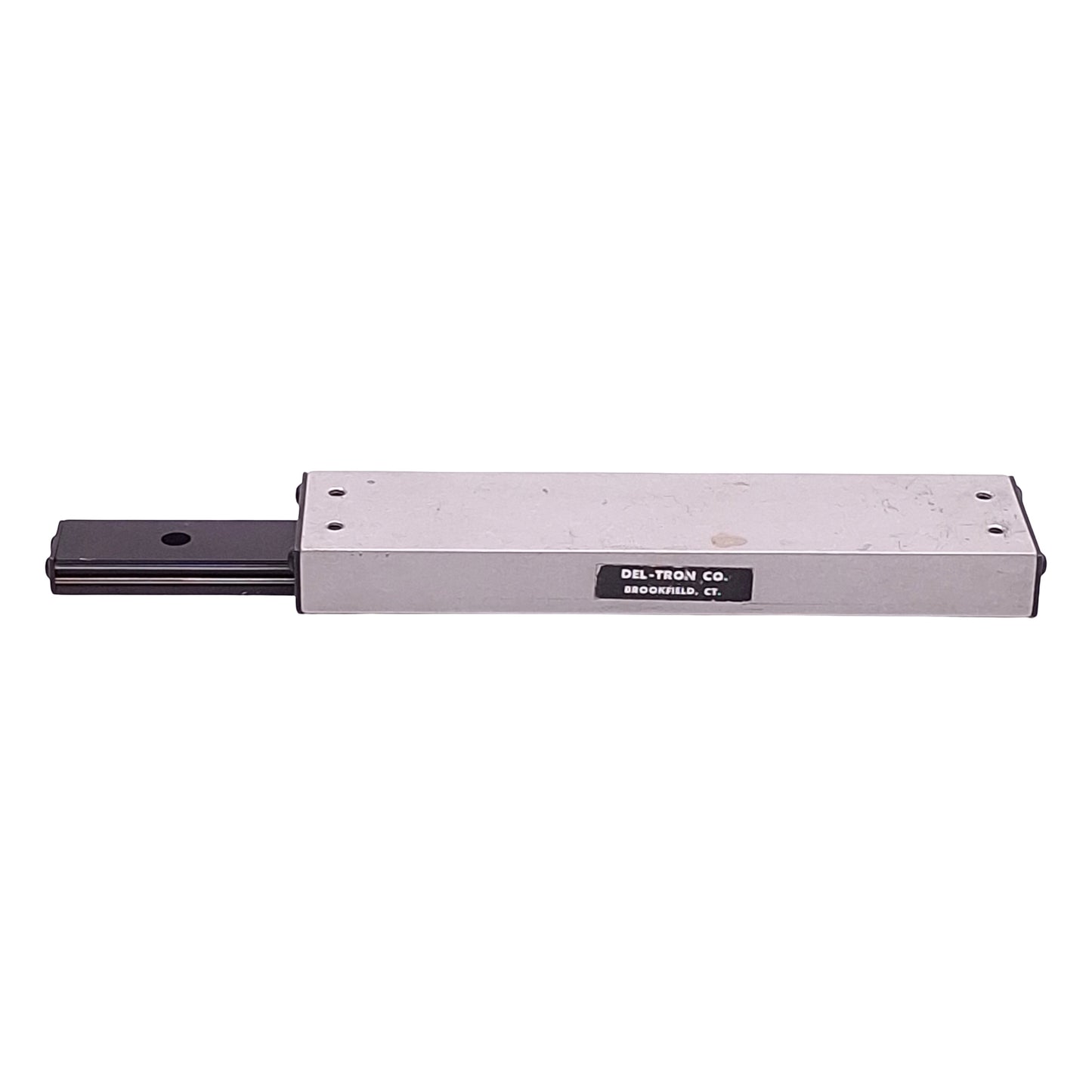 Used Del-Tron S1-4 Ball Bearing Slide, 4in Travel, 35lbs Load, 6in x 1.5in x 0.62in