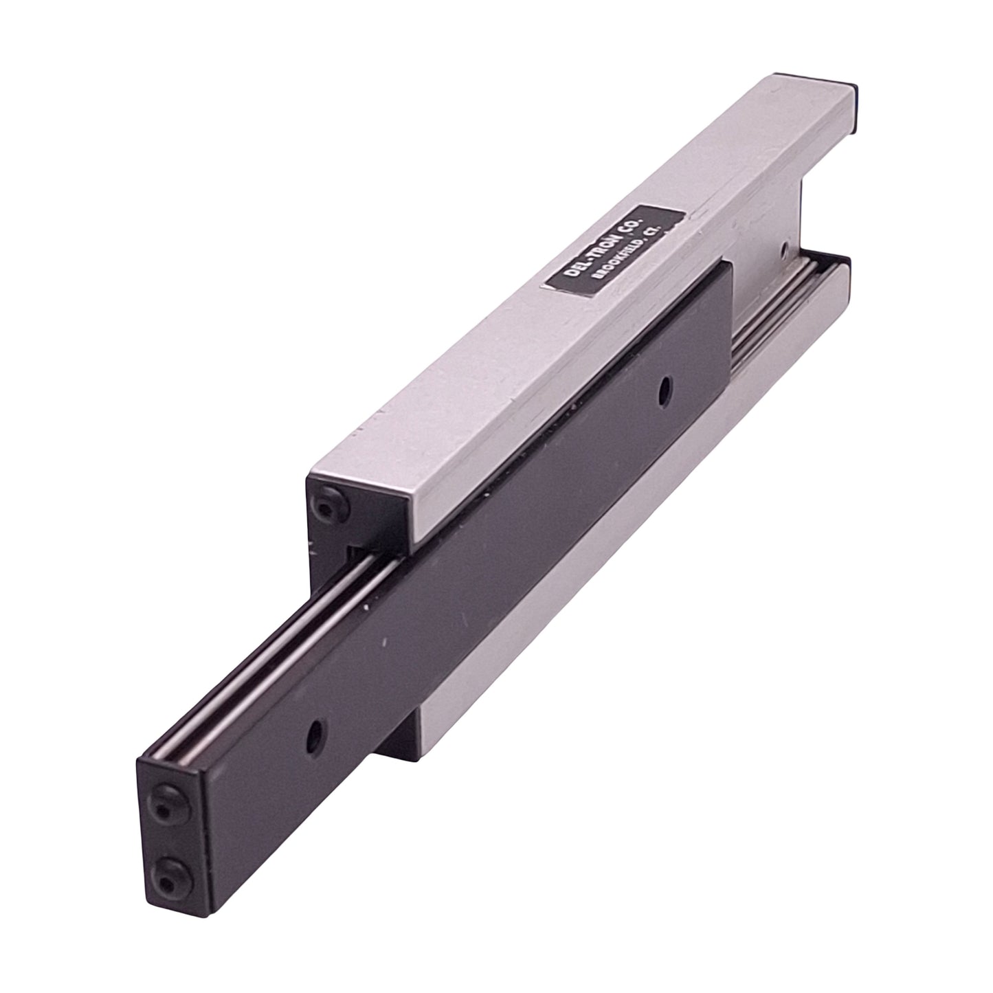 Used Del-Tron S1-4 Ball Bearing Slide, 4in Travel, 35lbs Load, 6in x 1.5in x 0.62in