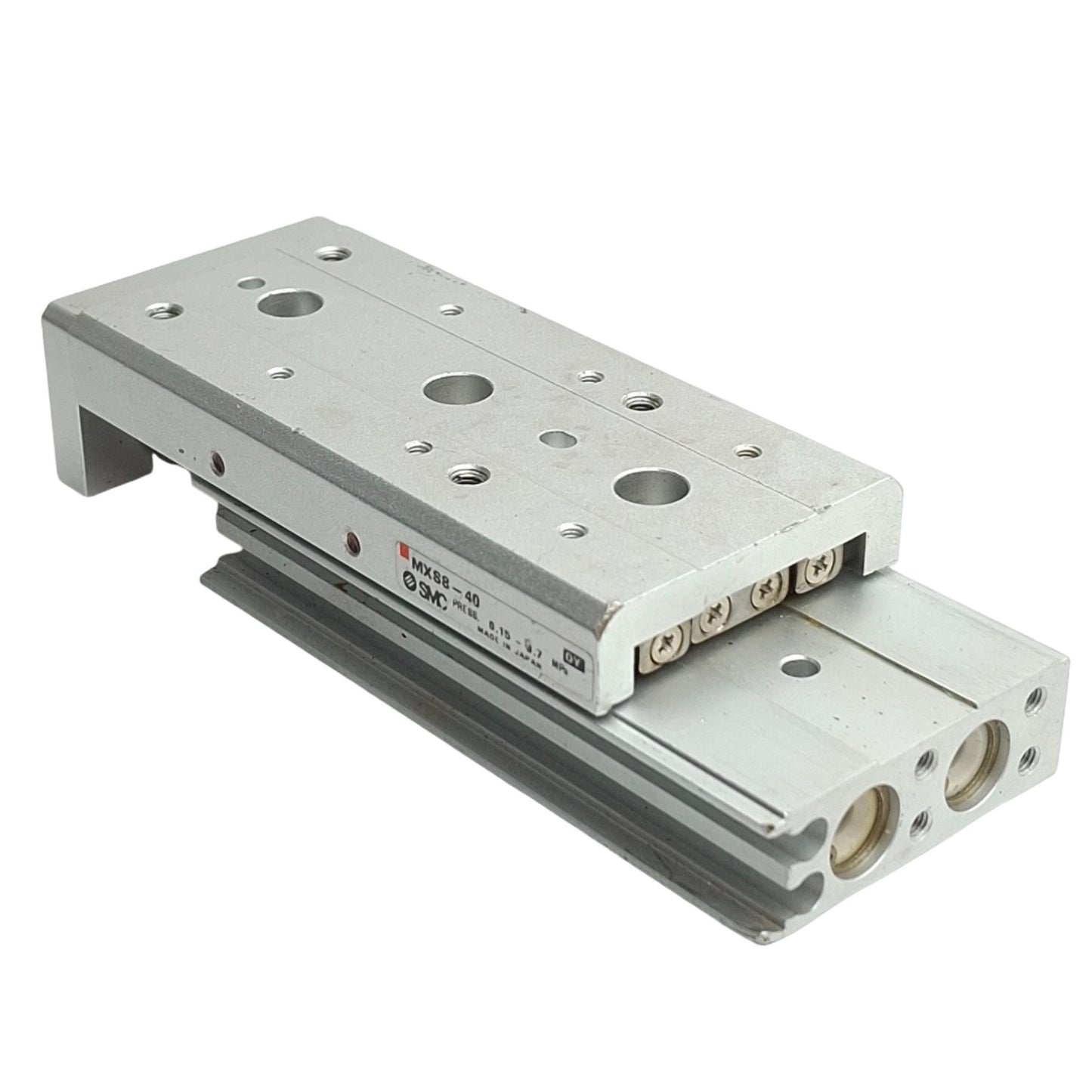 Used SMC MXS8-40 Air Slide Table Dual Rod Guided Cylinder, 8mm Bore, 40mm Stroke
