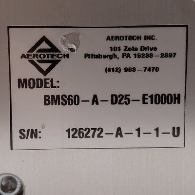 Used Aerotech BMS60-A-D25-E1000H Servo Motor .33Nm, 4000RPM, 1000ppr Encoder, NEMA 23