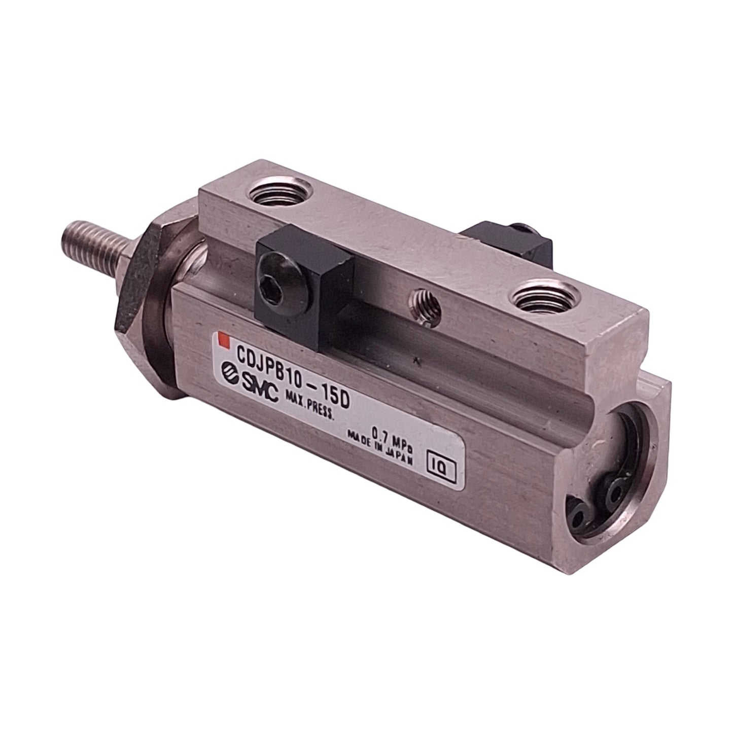 Used SMC CDJPB10-15D Pneumatic Cylinder, ø10mm Bore, 15mm Stroke, 0.7MPa Max, M5