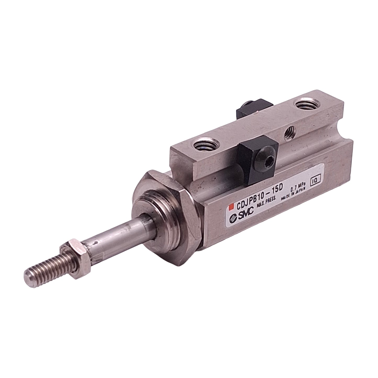 Used SMC CDJPB10-15D Pneumatic Cylinder, ø10mm Bore, 15mm Stroke, 0.7MPa Max, M5