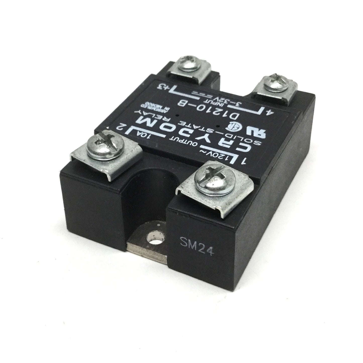Used Crydom D1210-B Solid-State Relay, SPST-NC, 3-32VDC Control, 10A 120VAC Output
