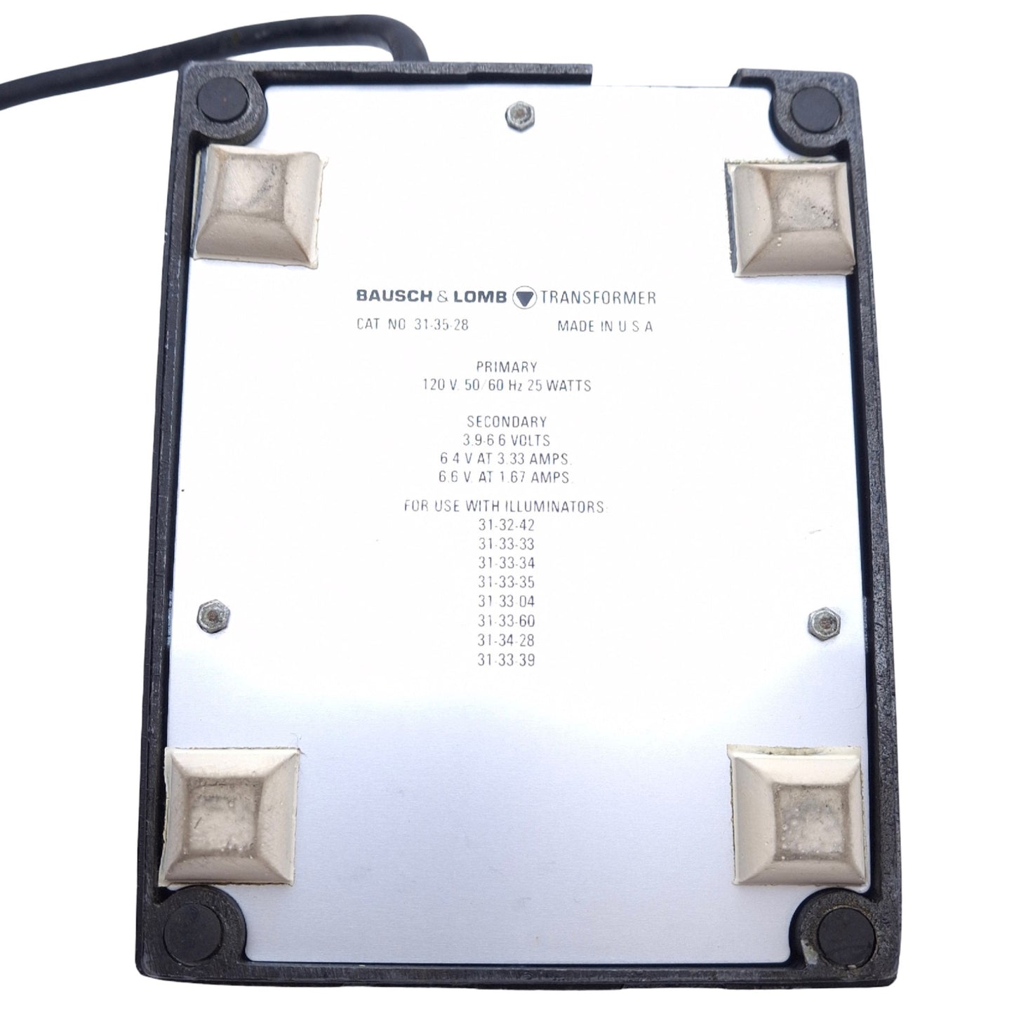 Used Bausch & Lomb 31-35-28 Illuminator 120VAC Microscope Light Source Power Supply